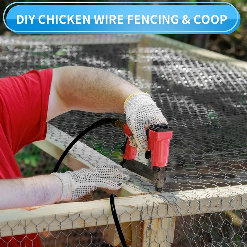 DOLEMODUO 48'' x 50' Black Chicken Wire Fencing, 1 inch Chicken Wire and 20 Gauge Poultry Netting, Garden Mesh Fence Roll for Floral Arrangements/Crafts/Farm/Livestock/Pet Protection - Image 4